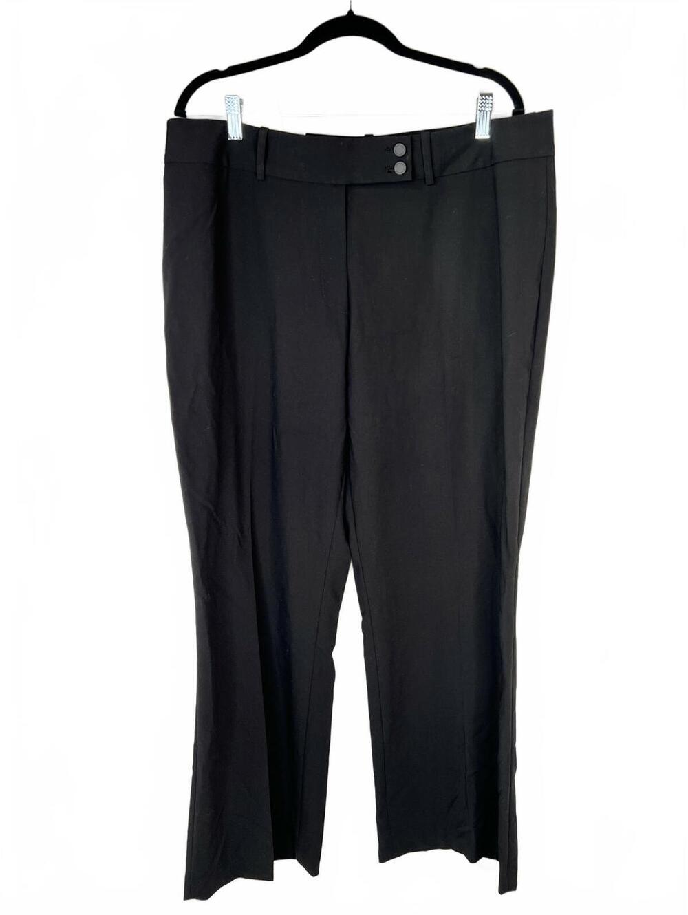 Calvin Klein Size 16 Black Curvy Dress Pants Wide Leg NEW WITH TAGS